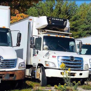 .  Hino 338, 2013, 7.6L, AT-AB, 24ft Reefer, 90in Door, 96in W, TG, Carrier, r, N#3346-