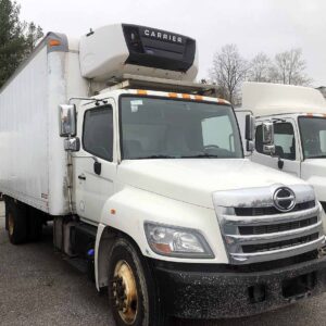 .  Hino 338, 2014, 7.6L, AT-HB, 18ft Reefer, Carrier, TG, N#3414