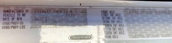 .  Freightliner M2, 2012, Cummins 8.3L, AT-AB, 26ft Box, 96in +SD, TG, r, N#7433 - Image 21