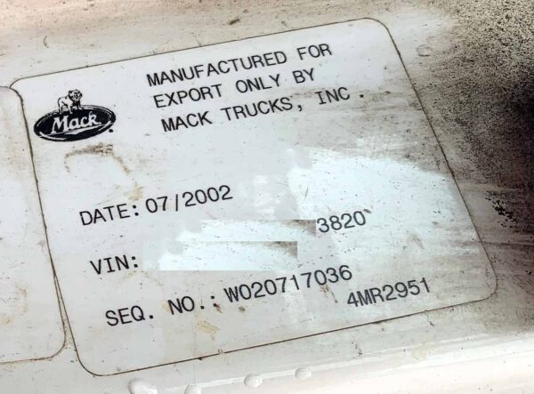 .  Mack CX613, 2003, 12L, MT-AB, Tractor, r, O#3820 - Image 16