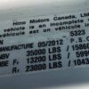 .  Hino 358, 2013, 7.6L, AT-AB, 26ft Reefer, 87in Door, TG, O#5323 - Image 17