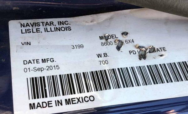 .  International 8600, 2016, 12.4L, AT-AB, Tandem, Cab & Chassis, N#3199 - Image 14
