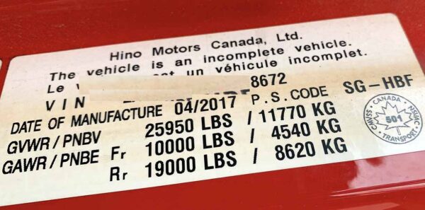 .  Hino 268, 2018, 7.6L, AT-HB, red, 18ft Reefer, Carrier, N#8672 - Image 12