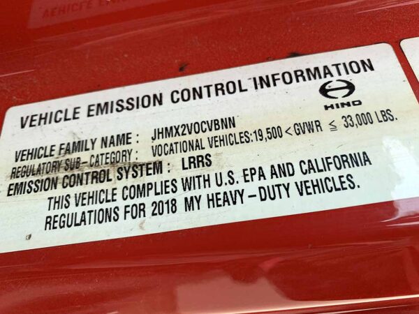 .  Hino 268, 2018, 7.6L, AT-HB, red, 18ft Reefer, Carrier, N#8672 - Image 13