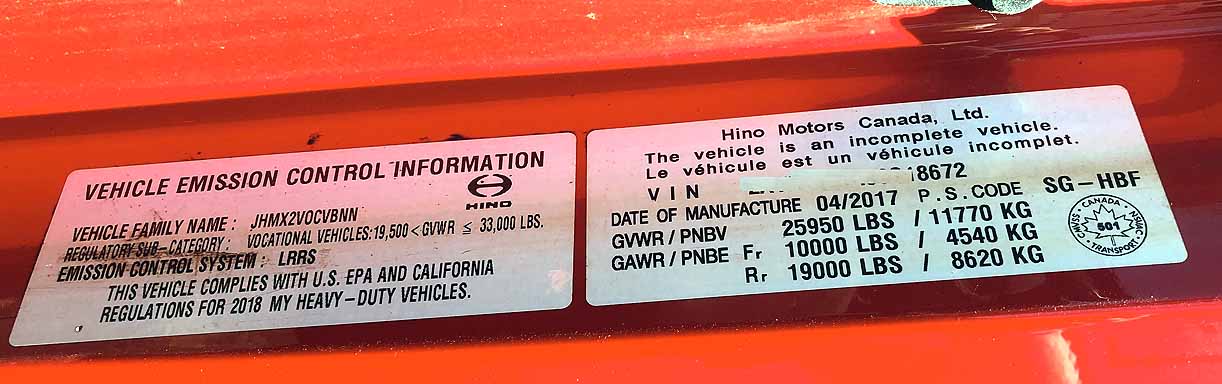 . Hino 268, 2018, 7.6L, AT-HB, red, 18ft Reefer, 90in Door, Carrier, N#8672 - Image 26