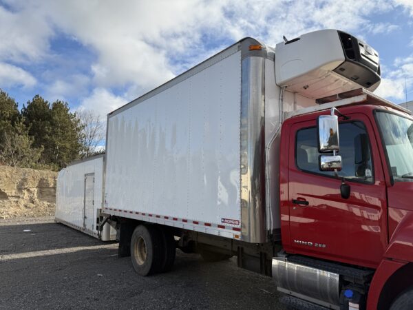 .  Hino 268, 2018, 7.6L, AT-HB, red, 18ft Reefer, Carrier, N#8672 - Image 16