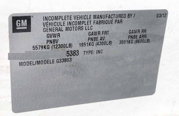 .  Chevrolet Express, 2012, 6L gas, AT-HB, Cube Van 14ft Reefer, r, F#5383 - Image 13