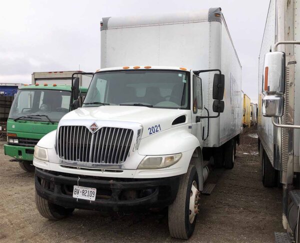 .  International 4300, 2012, 7.6L, AT-AB, 26ft Box, 96in +Side Door, TG, r, O#2283