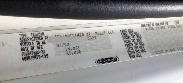 .  Freightliner M2, 2009, Cummins 6.7L, AB, 18ft Reefer, Carrier, F#5339 - Image 5