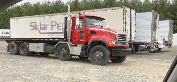 .  red mack flatbed