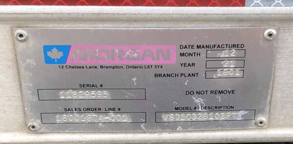 .   26ft Box, 96in Door, 102in W, 103in Int H, 2021 Morgan, N#D26-OYLE - Image 8