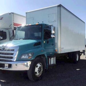 .  Hino 268, 2018, 7.6L, AutoT-HydrB, 20ft Box, 96in D, TGate, teal, r, NE3c#2958