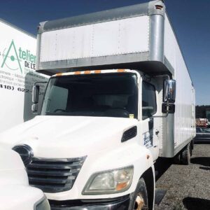 .  Hino 268, 2009, 7.6L, AT-HB, 30ft Moving Box *crashed right rear top, 99in BD +SD, N#1478