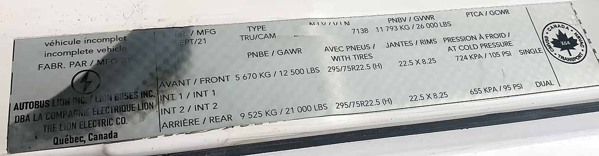 . Lion Lion6, 2021, Electric motor, AT-AB, 26ft Box, 96in Door, TG, N#7138 - Image 21