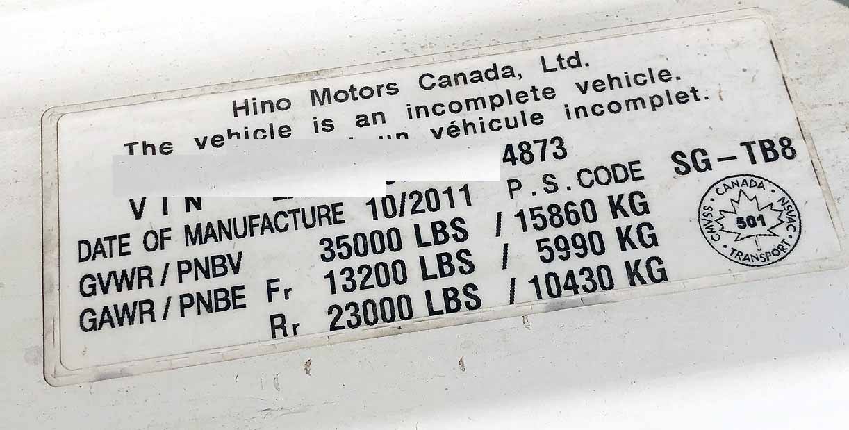 . Hino 358, 2012, 7.6L, MT-AB, 24ft Box, 95in Door, TG, N#4873 - Image 17