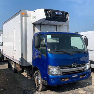 .  Hino 195, 2018, 5.1L, AT-HB, blue, 16ft Reefer, 74in +S D, Carrier Supra 560, r, F#0635