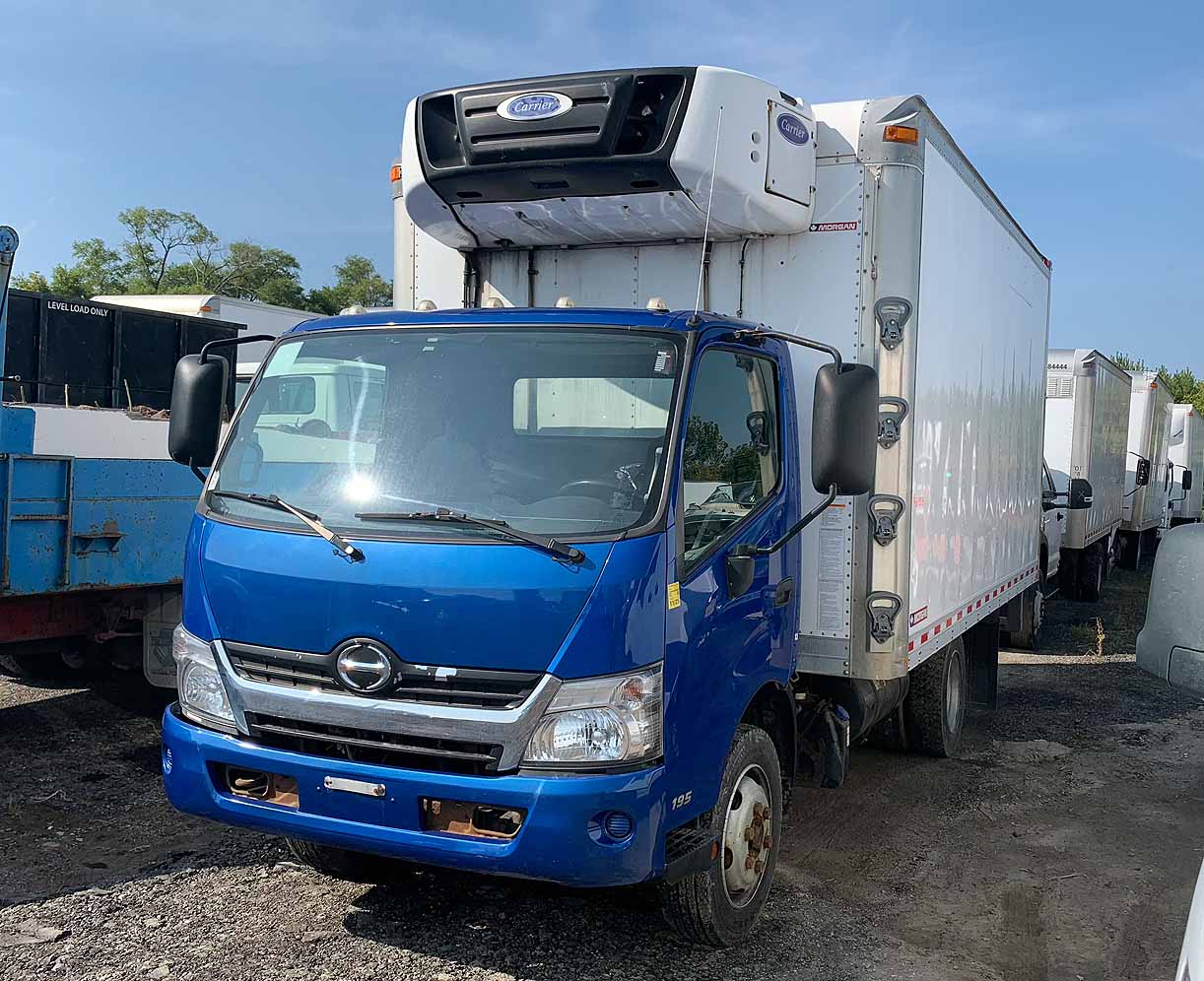 . Hino 195, 2018, 5.1L, AT-HB, blue, 16ft Reefer, 74in +S D, Carrier Supra 560, r, F#0635 - Image 4