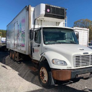 .  Freightliner M2, 2006, CAT 7.2L, MT, 6x4, 27ft Reefer, 82in +Side Door, Carrier Supra 922, LG, N#2828