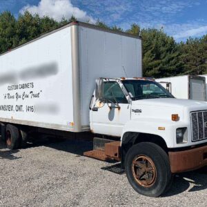 .  GMC C6, 1996, CAT 6.6L, MT-HB, 26ft Box, 90in Door, N#1244