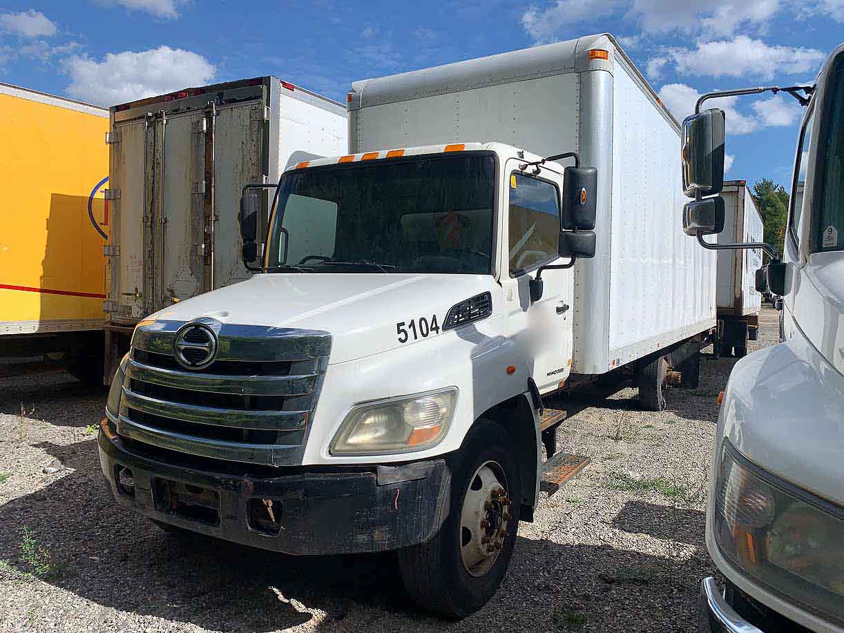 . Hino 268, 2008, 7.6L, AT-HB, 24ft Box, 90in B Door, TG, N#2497