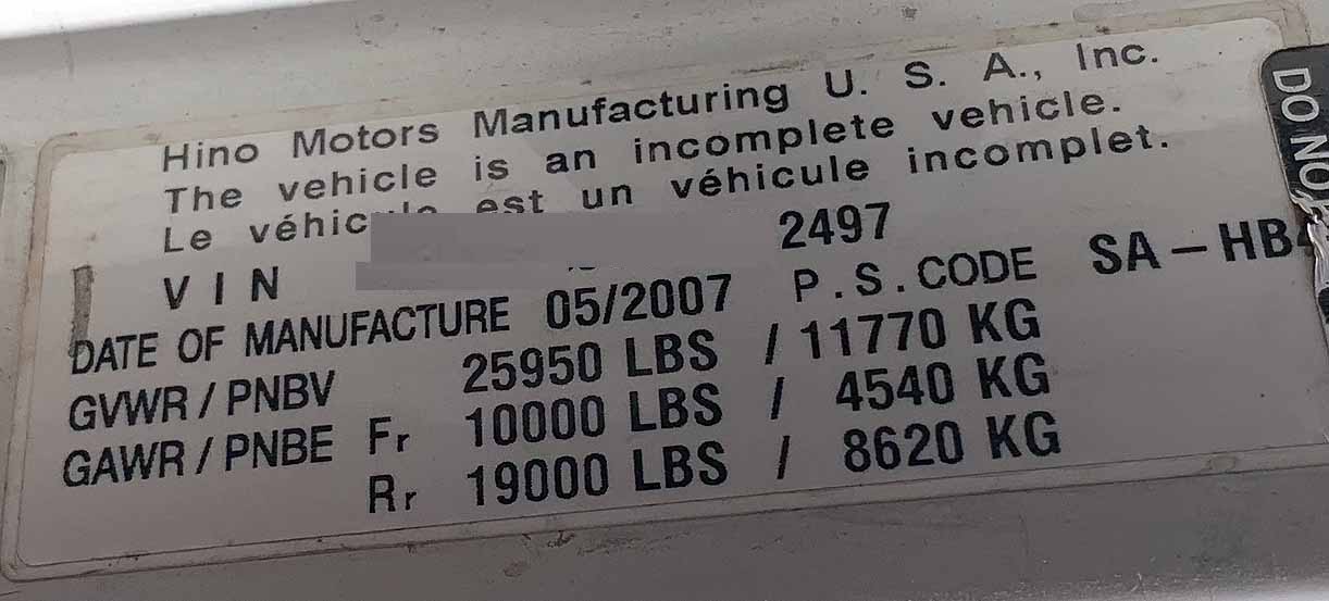 . Hino 268, 2008, 7.6L, AT-HB, 24ft Box, 90in B Door, TG, N#2497 - Image 17