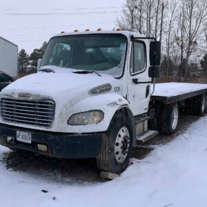 .  Freightliner M2, 2005, CAT 7.2L, MT-AB, 30ft Flatbed, 102in W, F#3476