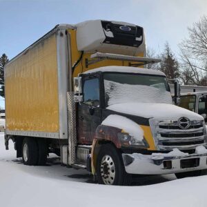 .  Hino 268, 2015, 7.6L, AT-HB, 20ft Reefer, Carrier, TG, yellow, N#3278