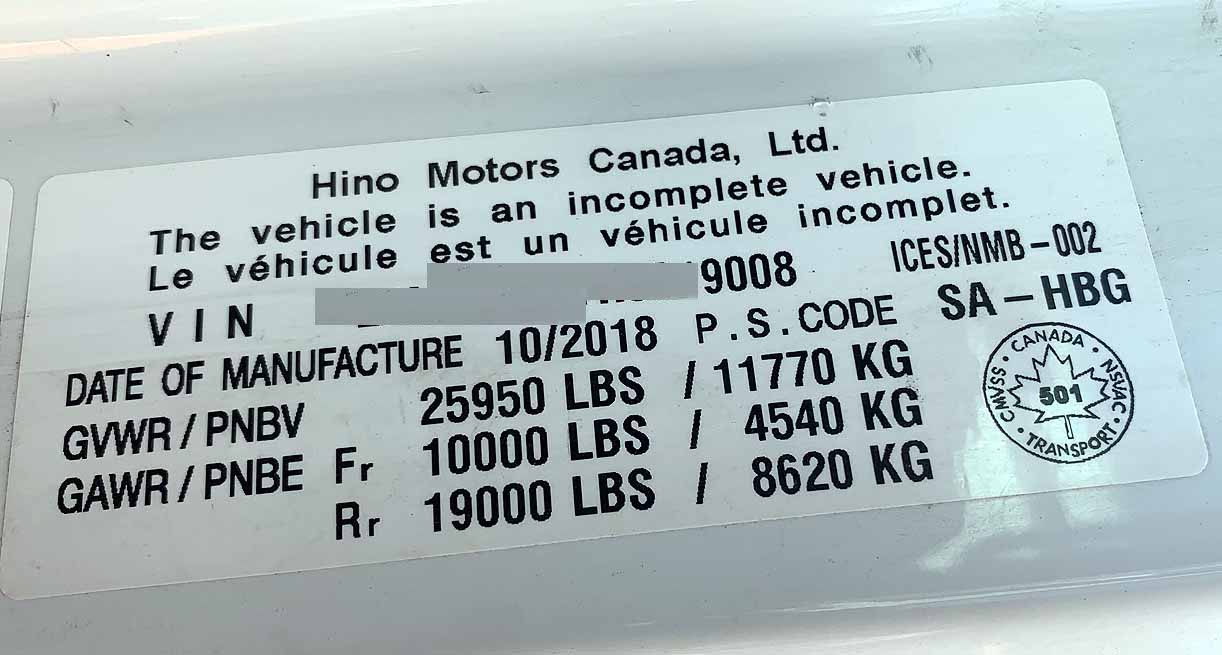 . Hino 268, 2019, 7.6L, AutoT-HydrB, 24ft Box, Rollup Door, N#9008 - Image 14