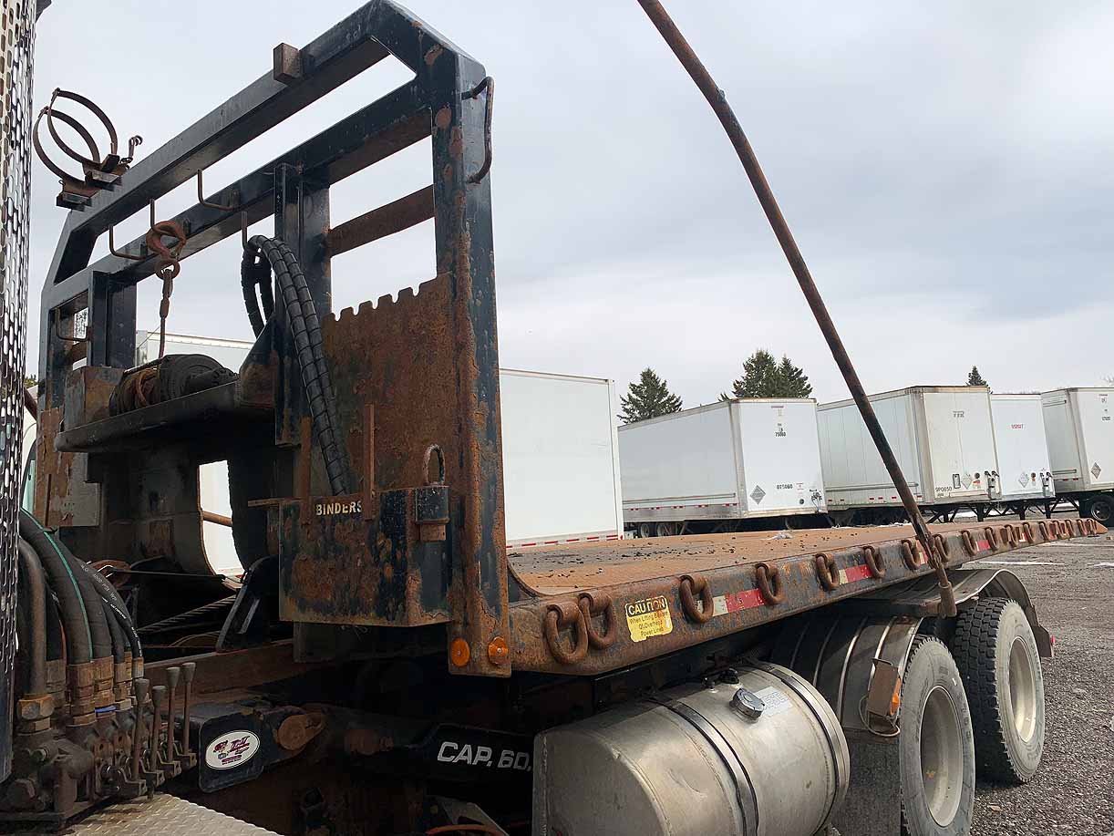 . International Paystar 5600i, 2007, CAT 15.2L, MT-AB, 8x4, Twin-Steer Roll-Off, 22.5ft Hoist, N#7943 - Image 4