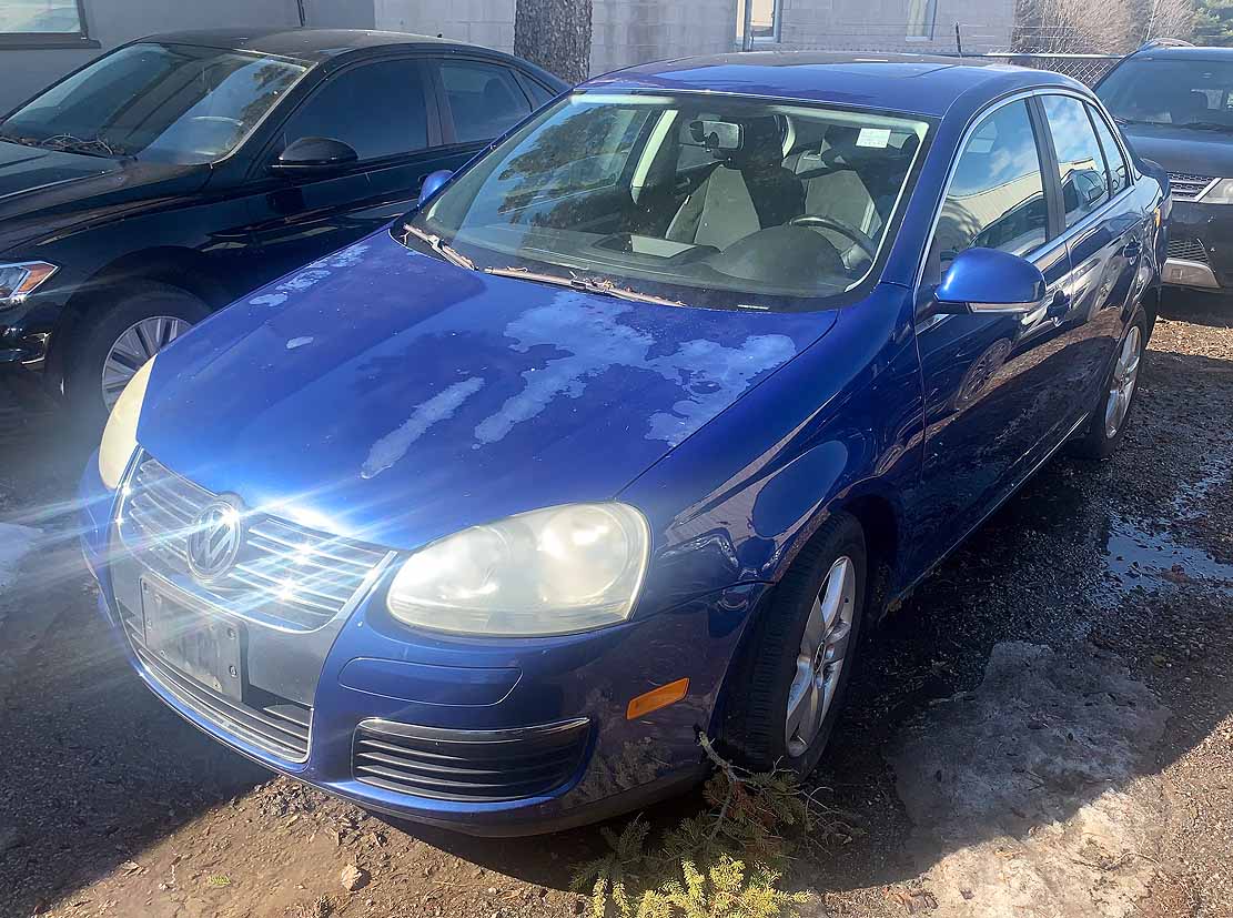 . VW Jetta S, 2008, 2.5L gas, AutoT, FWD, Sunroof, 4Door Sedan, blue, N#8234 - Image 3