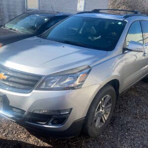 .   Chevrolet Traverse, 2017, 3.6L gas, AutoT, AWD, Sunroof, 7Seat 4Door SUV, silver, N#8891