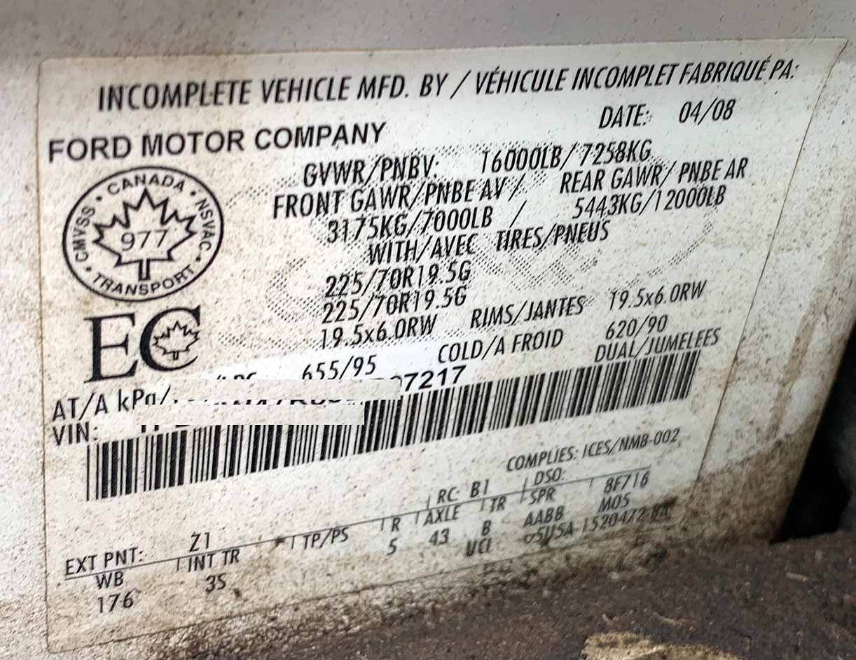 . Ford F450, 2008, 6.4L diesel, AT-HB, 4WD, CrewCab, Utility Box, N#7217 - Image 10