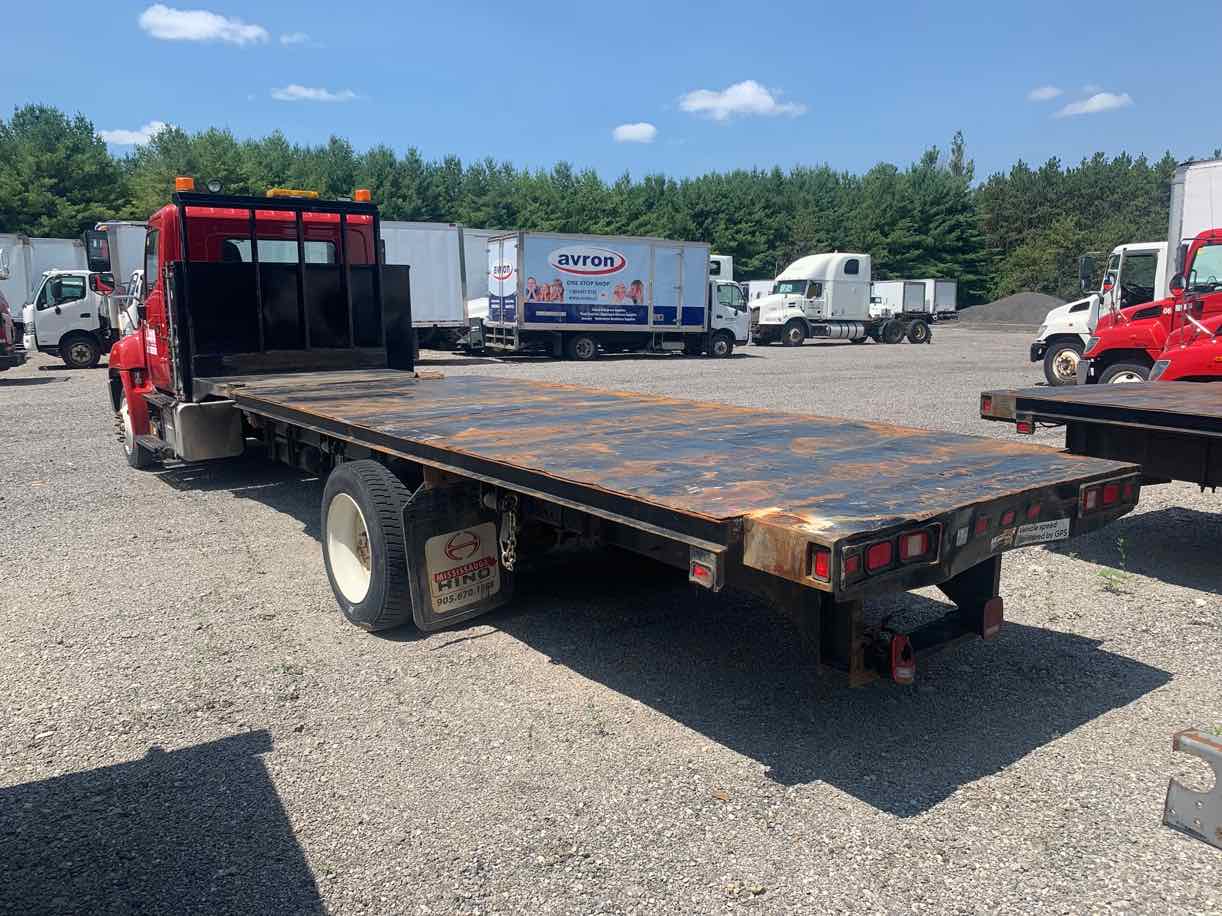 . Hino 338, 2014, 7.6L, AutoT-AirB, red, 21.5ft Flatbed, NE3c#5796 - Image 7