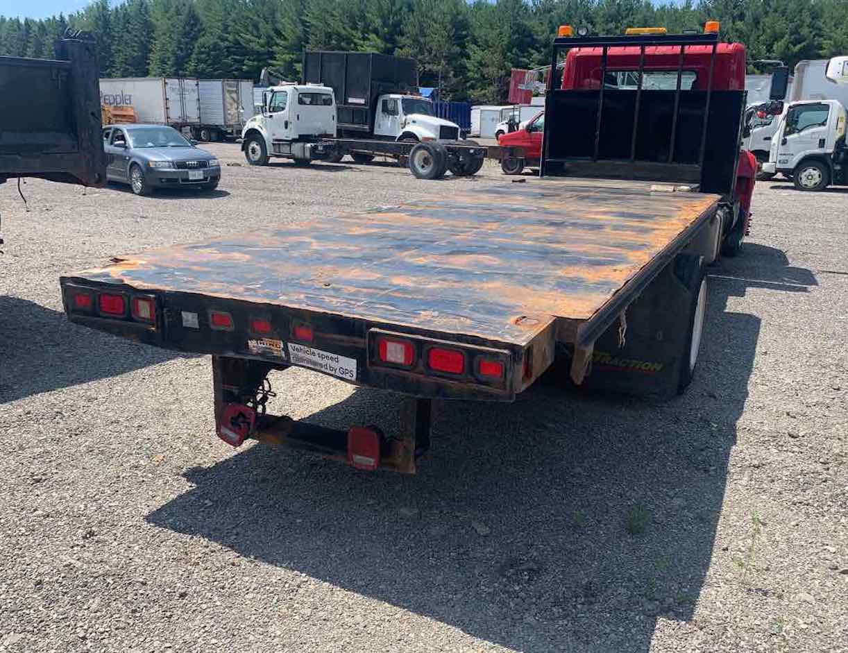 . Hino 338, 2014, 7.6L, AutoT-AirB, red, 21.5ft Flatbed, NE3c#5796 - Image 8