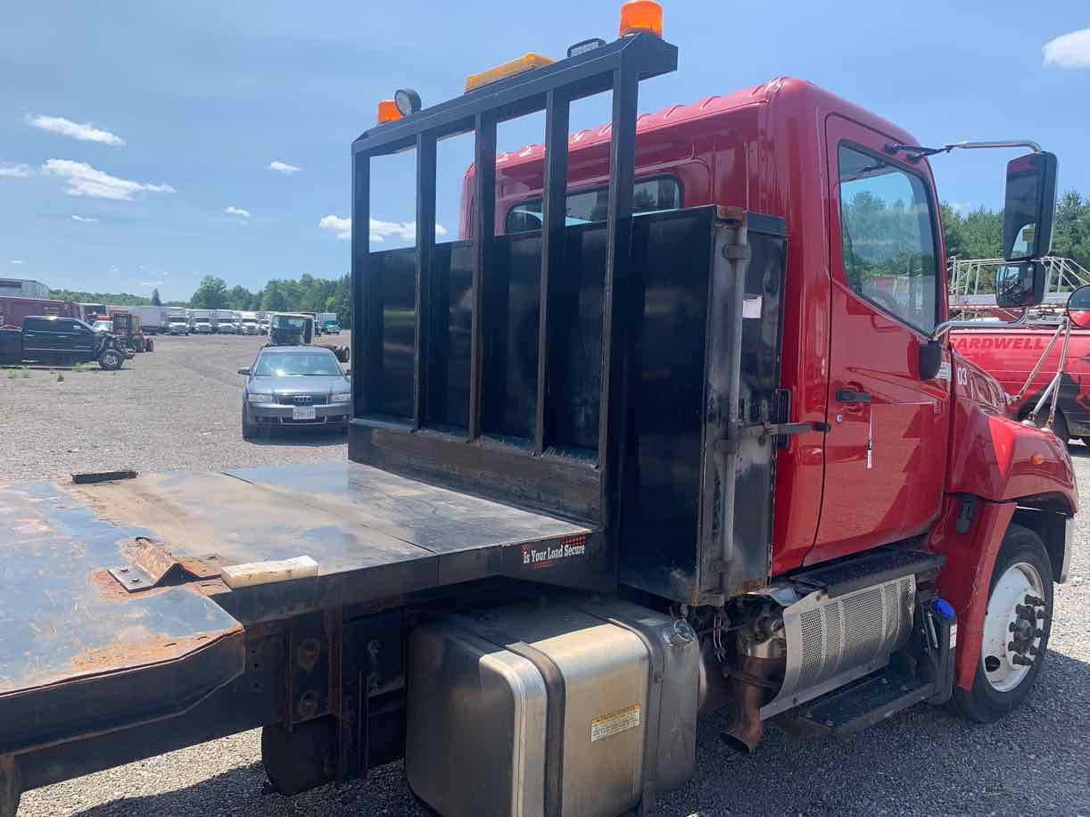 . Hino 338, 2014, 7.6L, AutoT-AirB, red, 21.5ft Flatbed, NE3c#5796 - Image 9