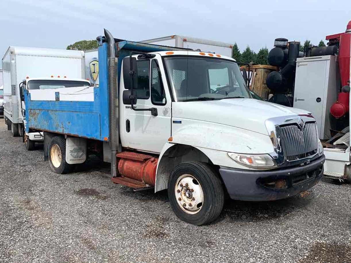. International 4300, 2008, 6.4L, AutoT-HydrB, Dump blue, NE5w#0420