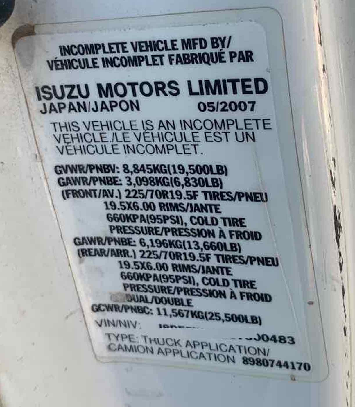 . GMC W5500, 2008, Isuzu 5.2L, AutoT-HydrB, Flatbed, NE7c#0483 - Image 7